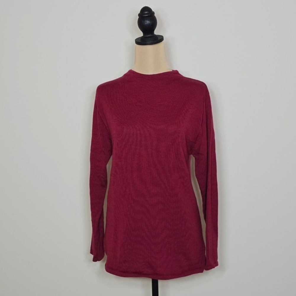 DAVID DART Knitwear Raspberry Long Sleeve‎ High Neck Wool Sweater Womens Size S